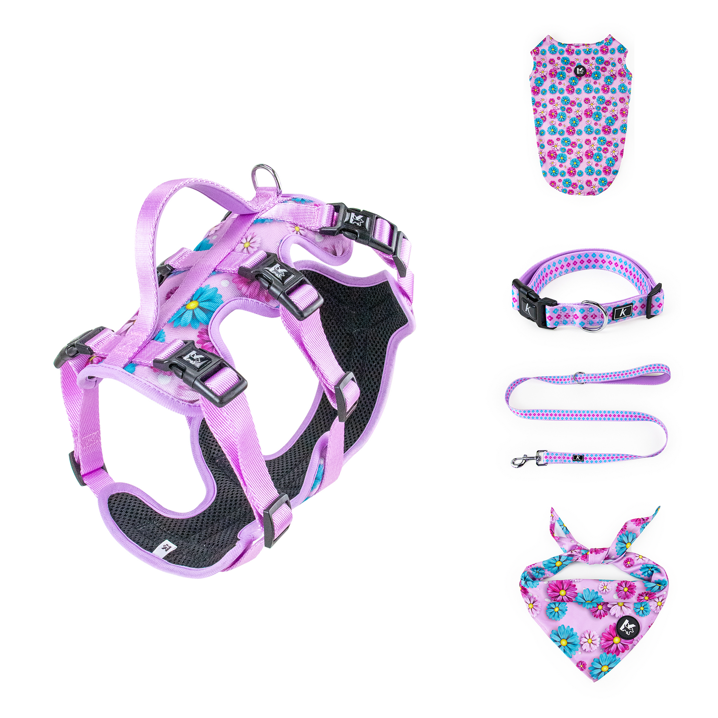 Best Seller Morning Sun Factory Kingspeed Dog Vest Dog Collar and Pet Leash with Dog Bandana for Walking