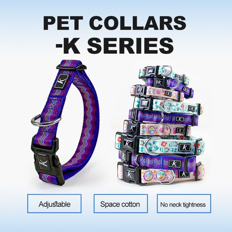 High Quality Low Price Luxury Puppy Collar Medium Size Adjustable Pet Dog Collar Colourful Flower Printed Collars