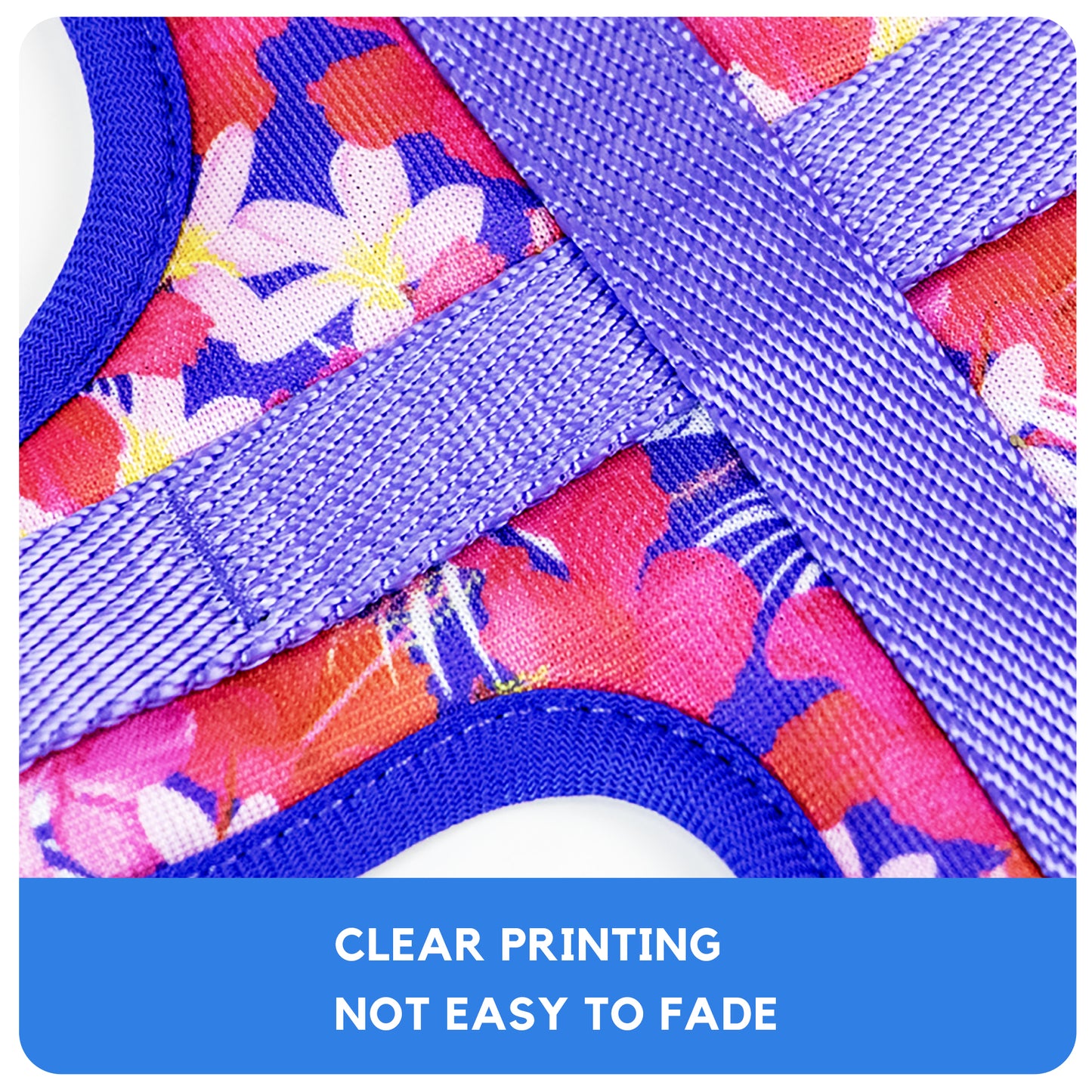 Factory Price Dog Vest Luxury Puppy Harness With Flower Printing No Pull Dog Harness