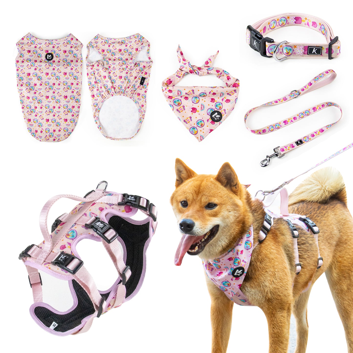 Best Seller Morning Sun Factory Kingspeed Dog Vest Dog Collar and Pet Leash with Dog Bandana for Walking