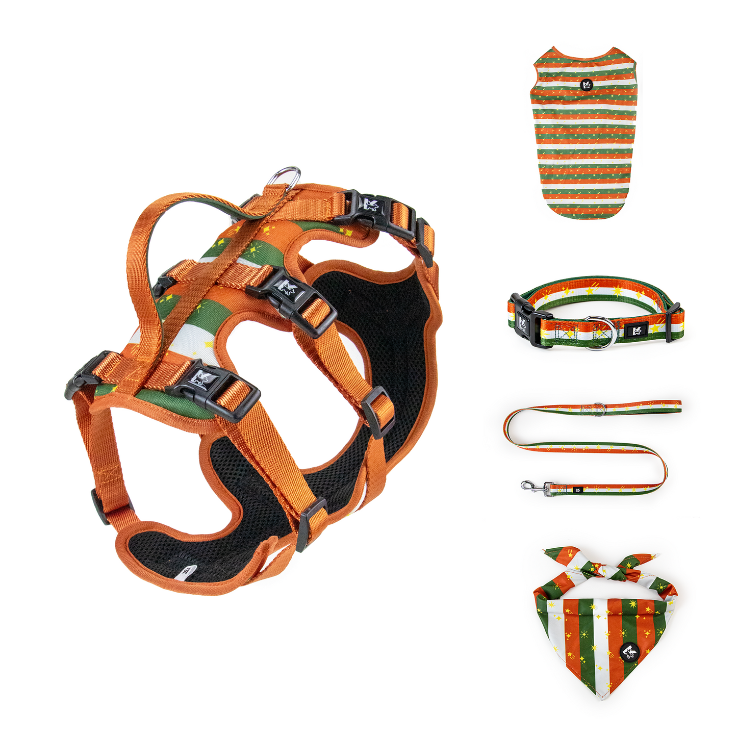 Hot Sell Christmas Factory High Quality Kingspeed Dog Vest Dog Collar and Pet Leash with Dog Bandana for Walking