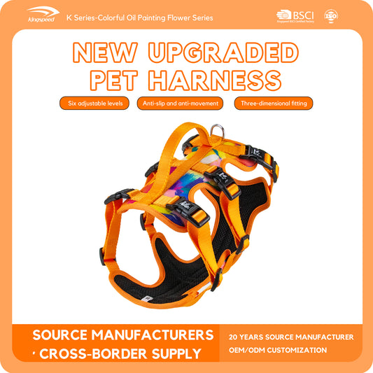 Latest Design OEM Kingspeed Dog Vest Luxury Puppy Harness With Printing No Pull Dog Harness