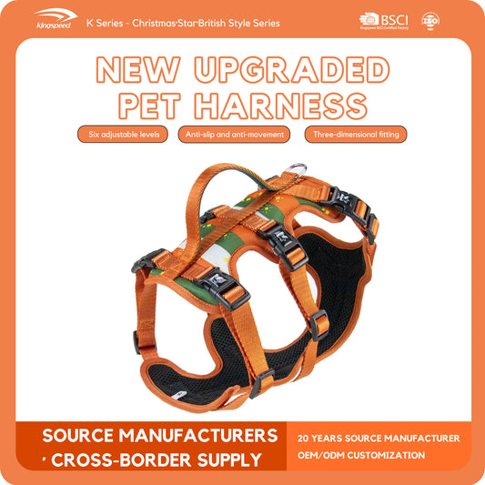 Most Popular Kingspeed Dog Vest Luxury Puppy Harness With Printing No Pull Dog Harness