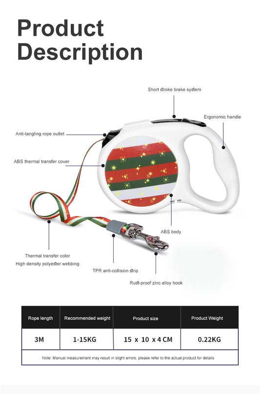 Top Seller Retractable Dog Leash Adjustable Dog Leads Retractable Pet Leash with Colorful Printe