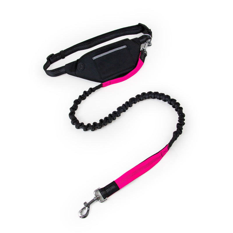 Hands Free Dog Running Leash with Adjustable Waist Belt