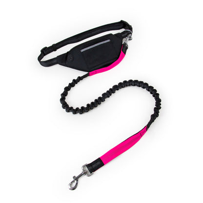 Hands Free Dog Running Leash with Adjustable Waist Belt