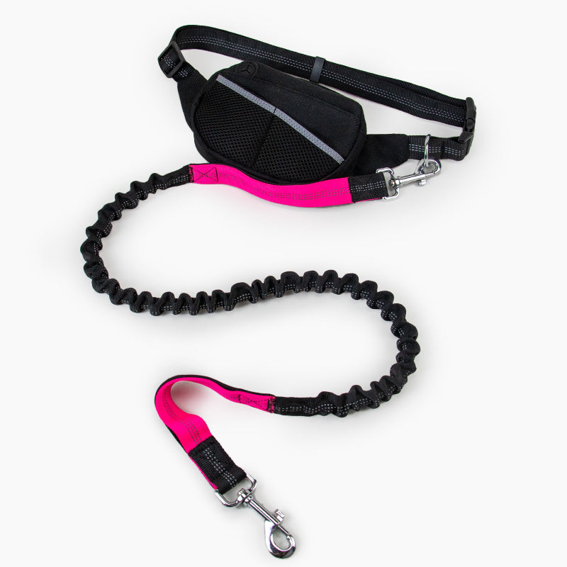 Hands Free Dog Running Leash with Adjustable Pouch