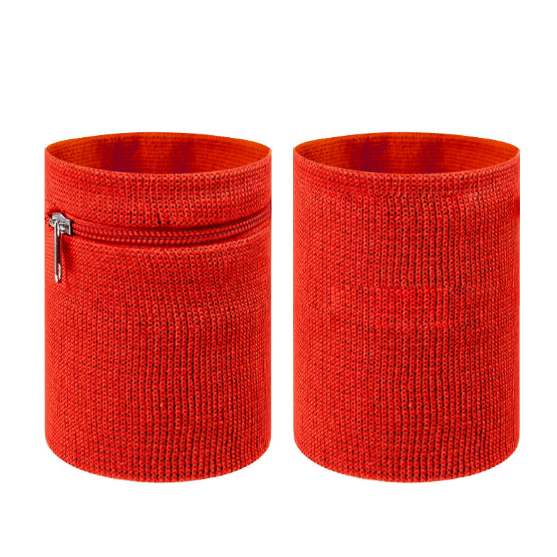 2 Pcs Sport Wristband Money Wallet Pouch Sweatband for Sports