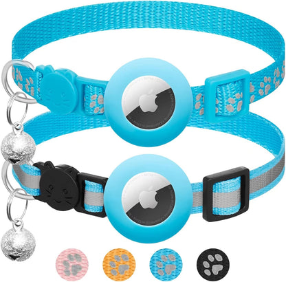 2 Pack Airtag Cat Collar Waterproof Pet Supplies with Bell