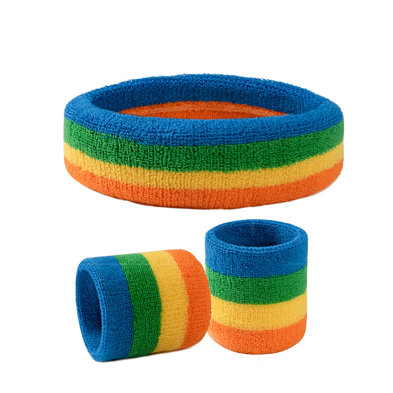 1 Pcs Headband with 2 Pcs Sweatband Wristband Set