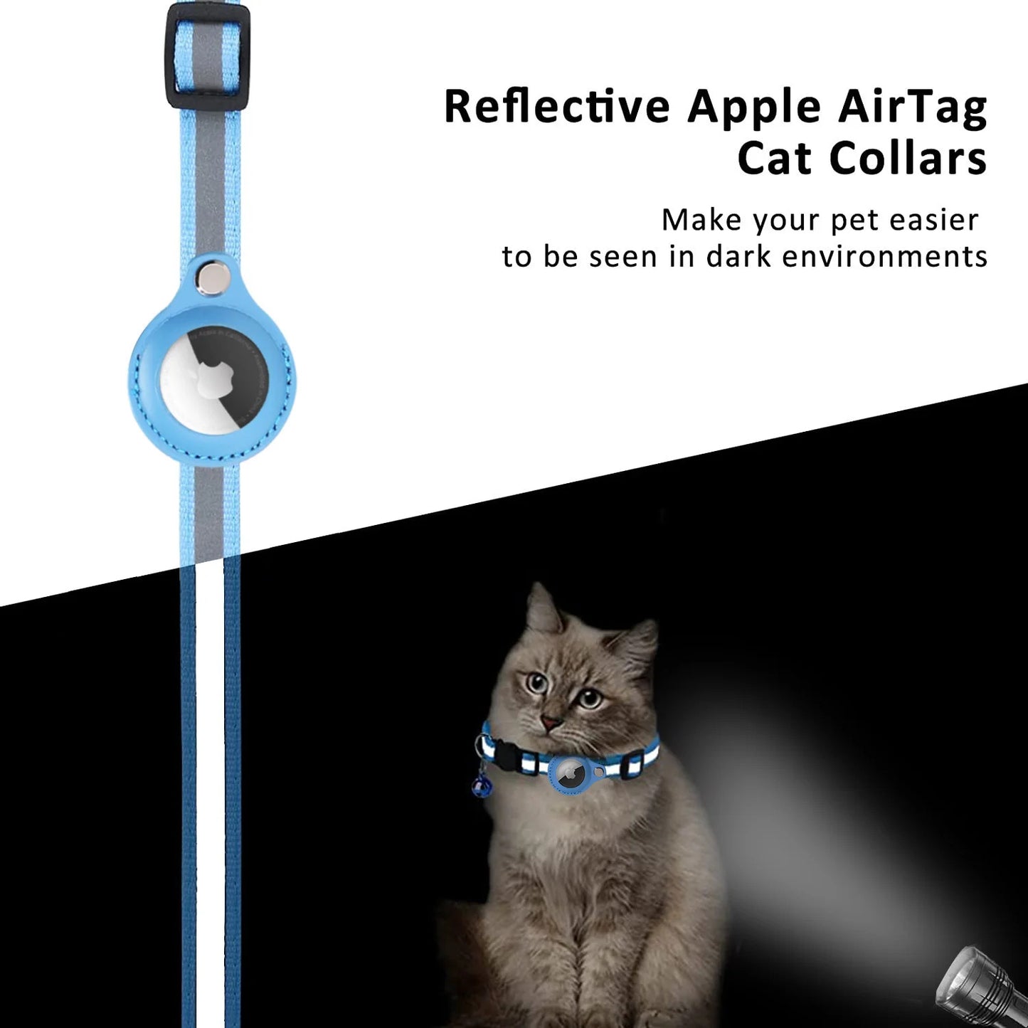 Airtag Anti-lost Collar for Cats Cute Adjustable Pet Collar