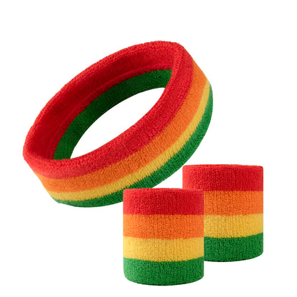 1 Pcs Headband with 2 Pcs Sweatband Wristband Set