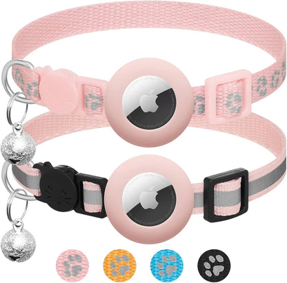 2 Pack Airtag Cat Collar Waterproof Pet Supplies with Bell