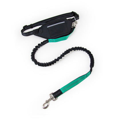 Hands Free Dog Running Leash with Adjustable Waist Belt