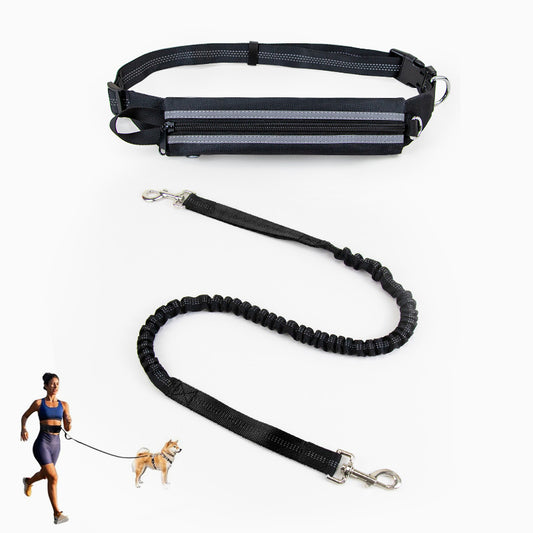 Hands Free Dog Retractable Leash with Waist Bag