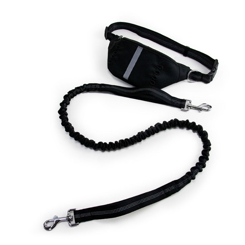 Pet Running Leash Retractable Rope with Pouch Bag