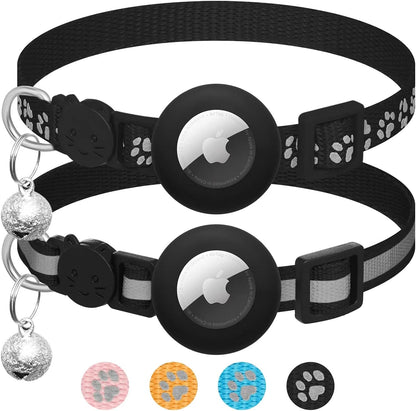 2 Pack Airtag Cat Collar Waterproof Pet Supplies with Bell