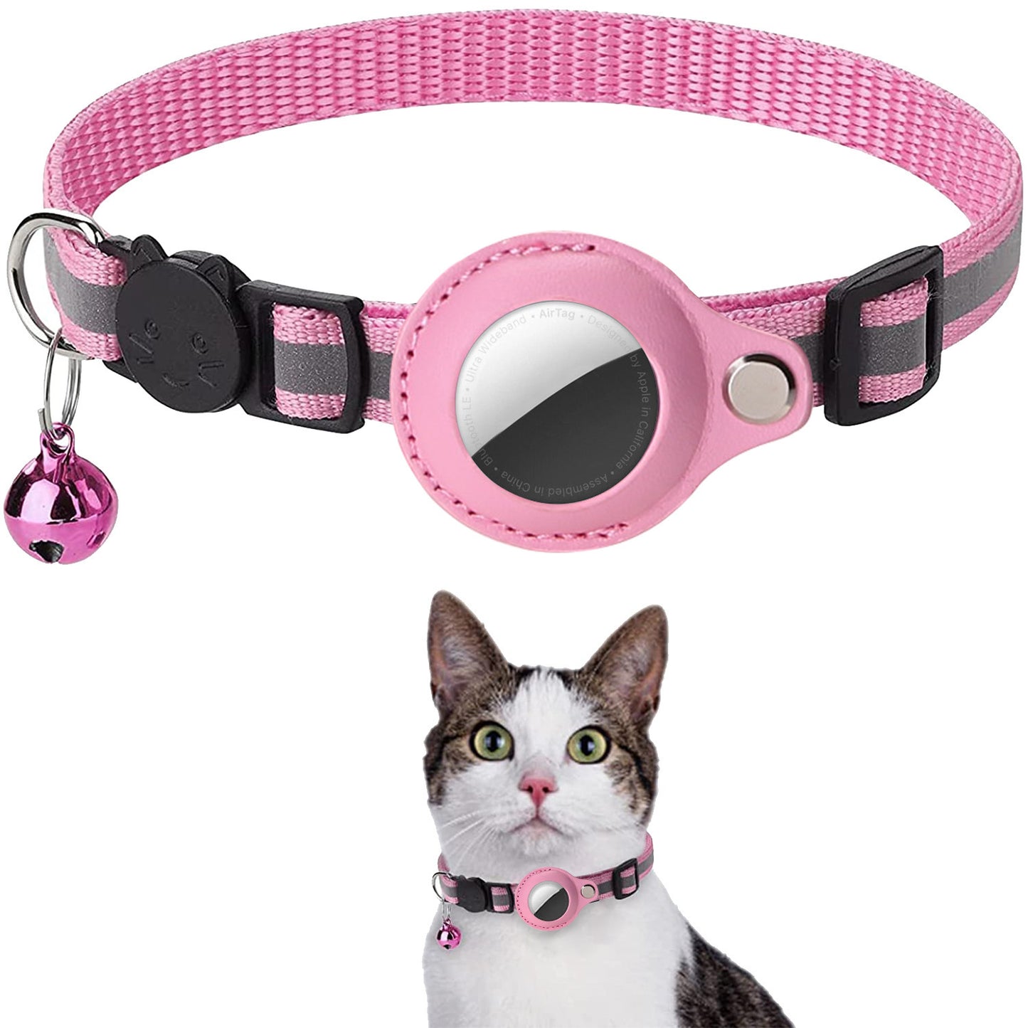 Airtag Anti-lost Collar for Cats Cute Adjustable Pet Collar