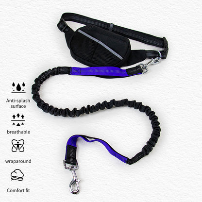 Hands Free Dog Running Leash with Adjustable Pouch