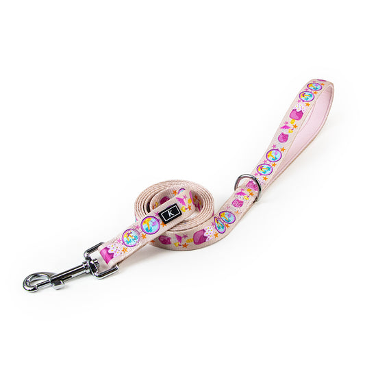 Latest Best Seller 2.0cm Durable Flower Printing Nylon Dog Leash Colorful Pet Leash Medium Size Puppy Leash
