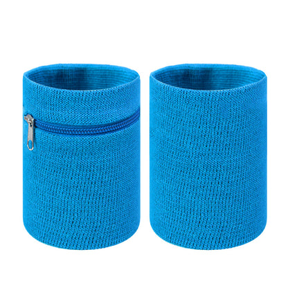 2 Pcs Sport Wristband Money Wallet Pouch Sweatband for Sports