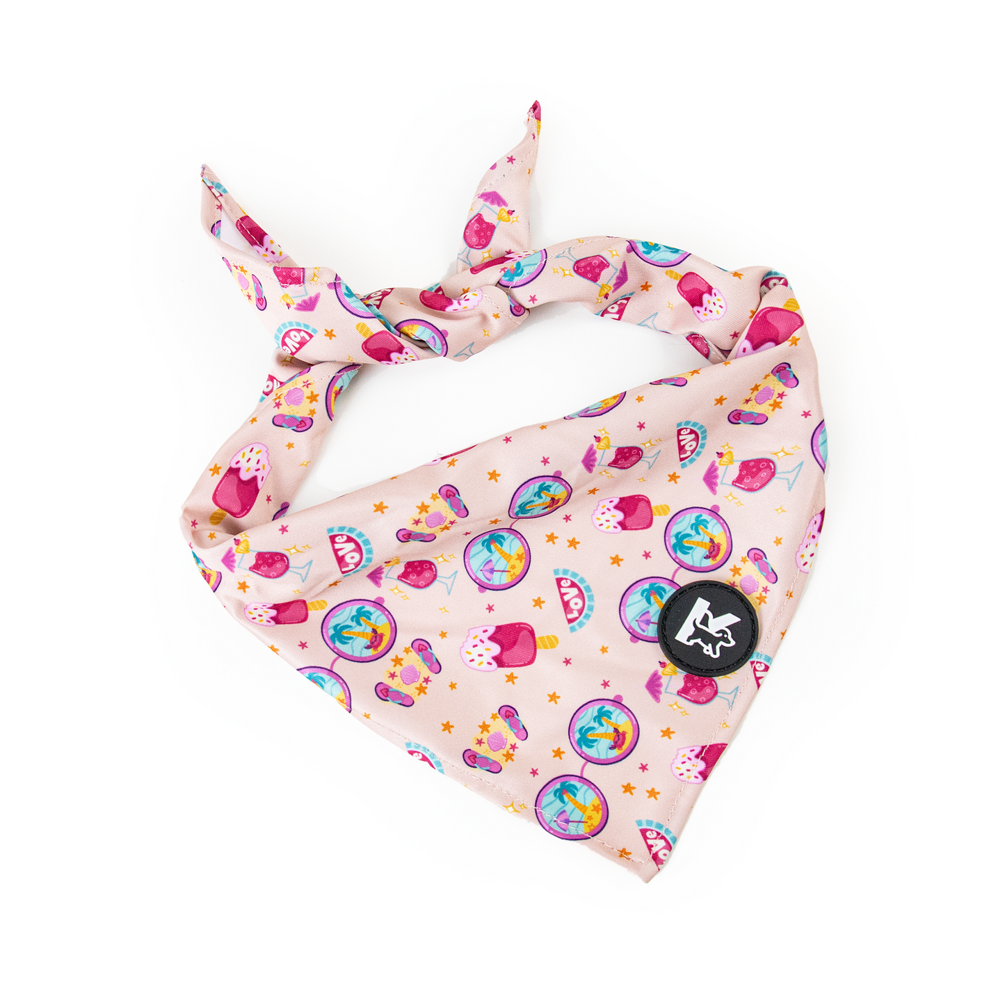 Wholesale Garden Dog Bandana One Size Pet Bandana Collar Adjustable Puppy Bandana with Colorful Printed Logo