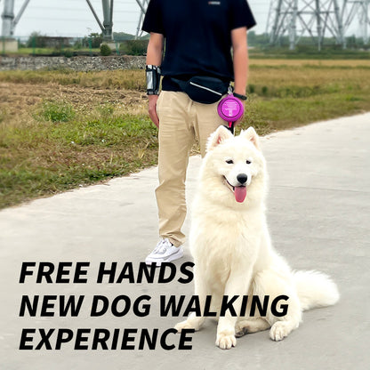 Hands Free Dog Running Leash with Adjustable Pouch