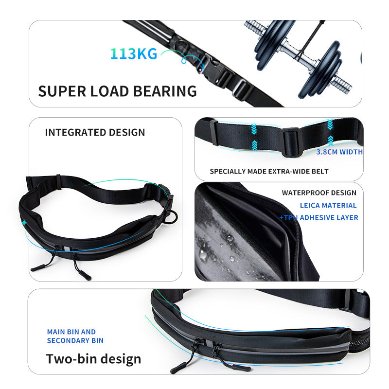 Running Waist Bag Waterproof Pack for Running Climbing