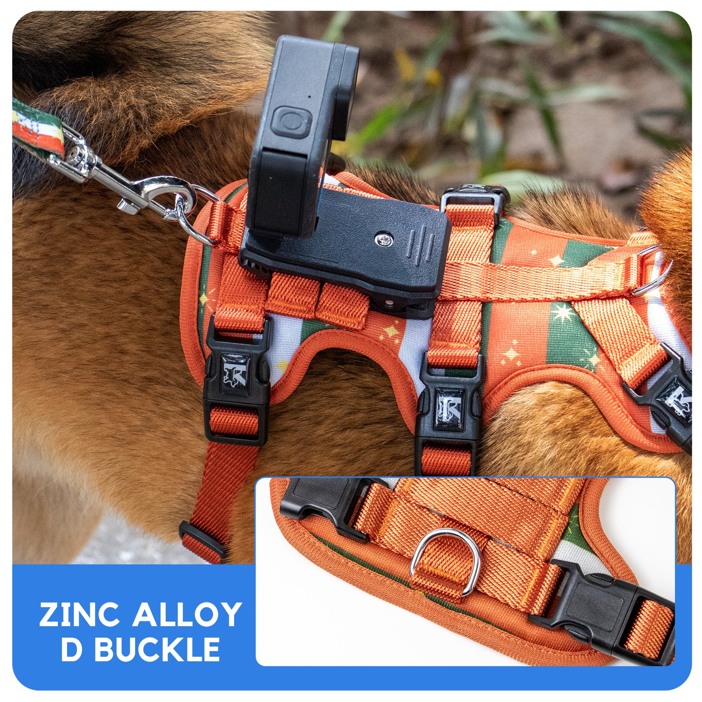 Kingspeed Custom Oil Paint Dog Vest Puppy Harness With Colorful Printing Dog Harness Hot Sell Pet Vest With Sport Camera