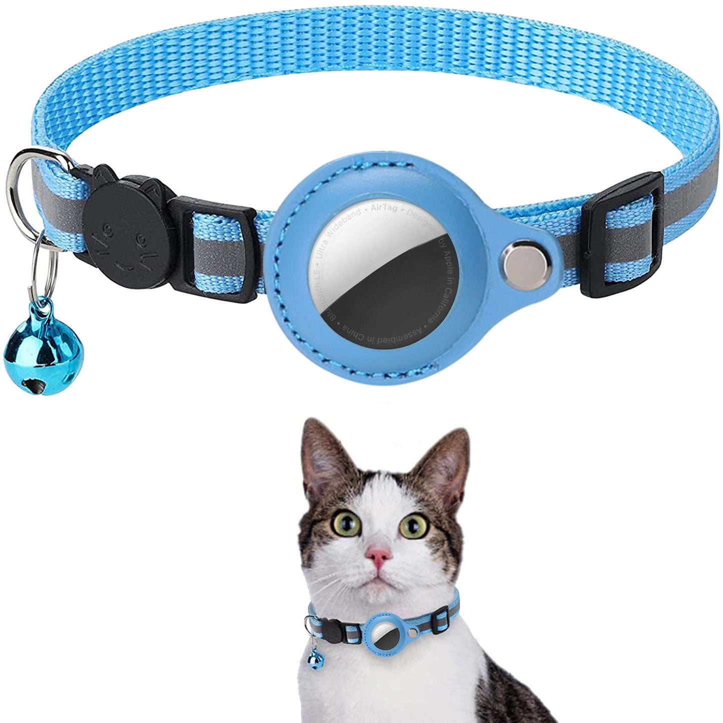 Airtag Anti-lost Collar for Cats Cute Adjustable Pet Collar