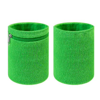 2 Pcs Sport Wristband Money Wallet Pouch Sweatband for Sports