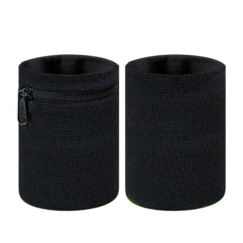 2 Pcs Sport Wristband Money Wallet Pouch Sweatband for Sports