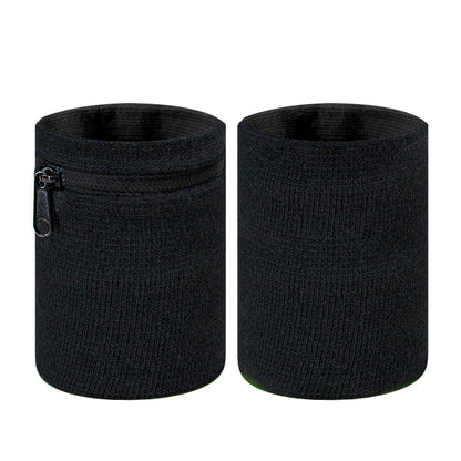 2 Pcs Sport Wristband Money Wallet Pouch Sweatband for Sports