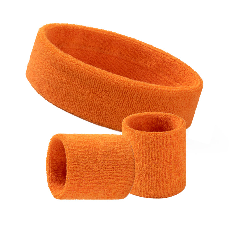 1 Pcs Headband and 2 Pcs Wristband Kit Sports Sweatbands Set