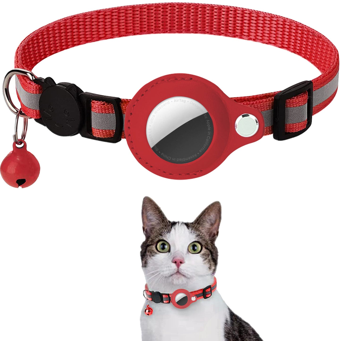 Airtag Anti-lost Collar for Cats Cute Adjustable Pet Collar