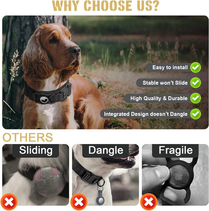 Tactical AirTag Dog Collar for Medium Large Dogs