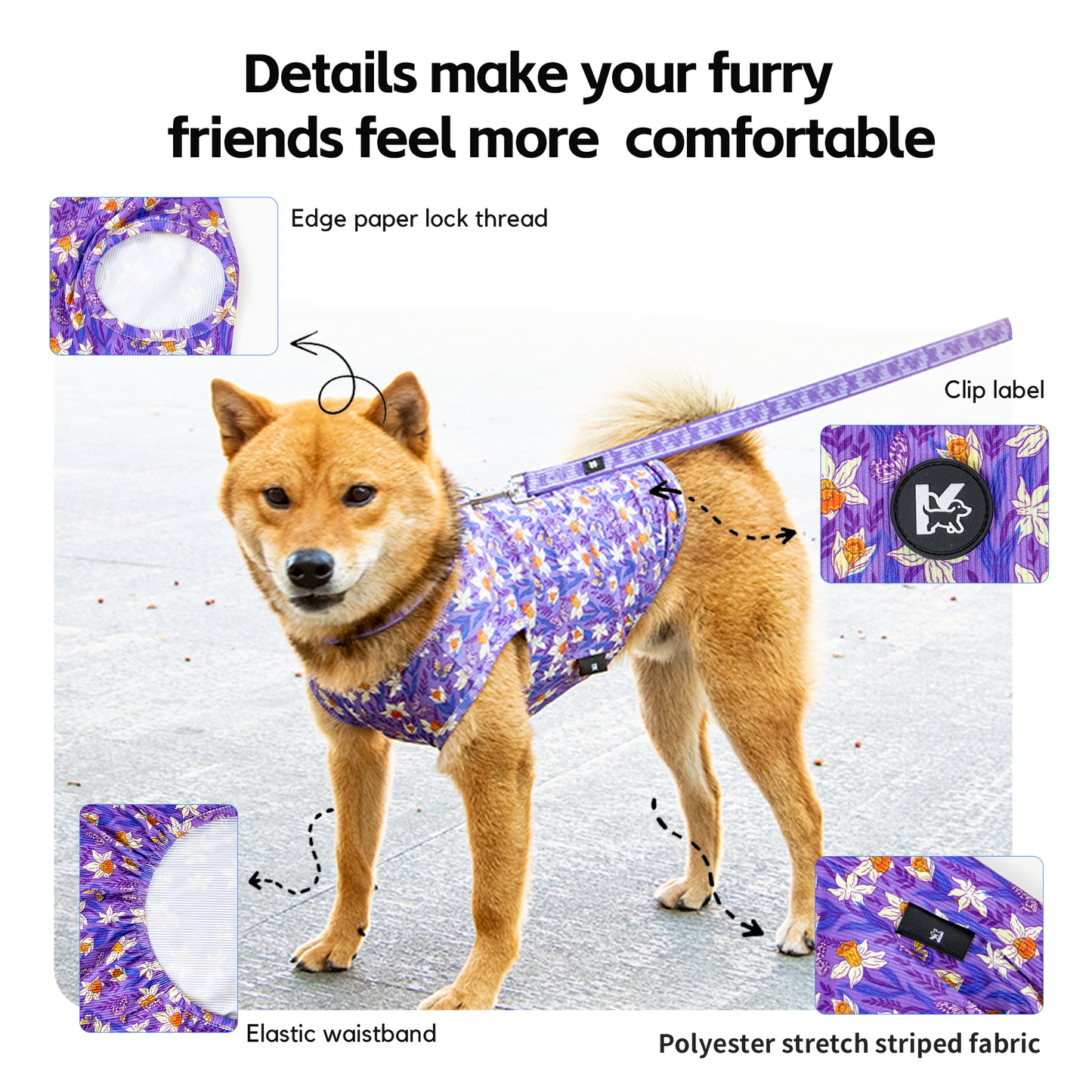 Brand New Hot Selling Garden Dog Clothes Multicolour Printing Pet Clothes Colorful Pubby Clothes