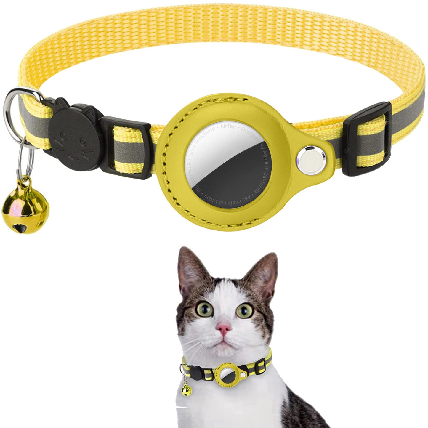 Airtag Anti-lost Collar for Cats Cute Adjustable Pet Collar