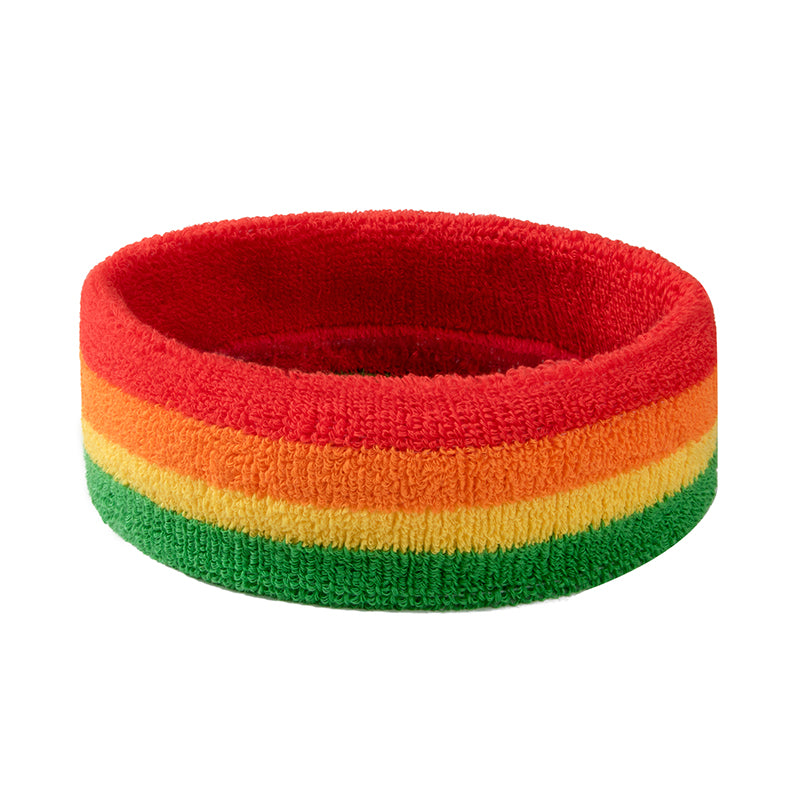 Multi Colors Headband Rainbow Sweatband Fearless Sweat