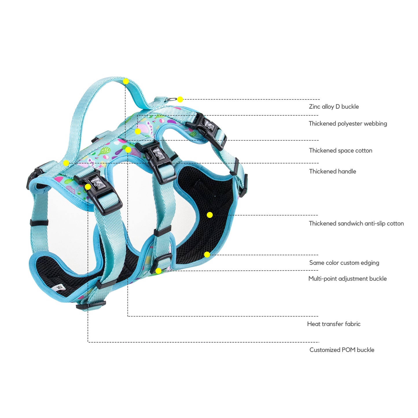 Wholesale Factory Direct Kingspeed Dog Vest Luxury Puppy  Harness With Printing No Pull Dog Harness
