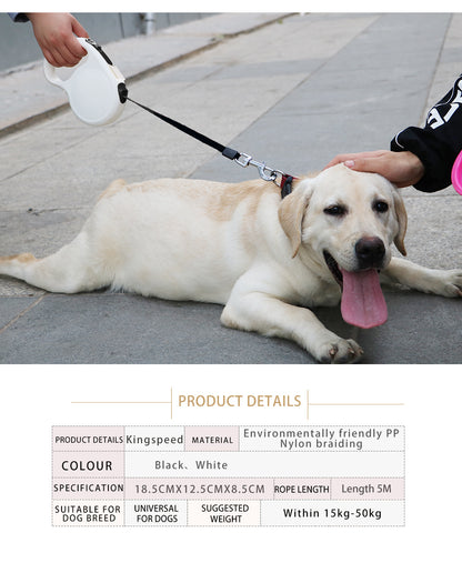 5 Meters Retractable Pet Leash with Strong Nylon Tape