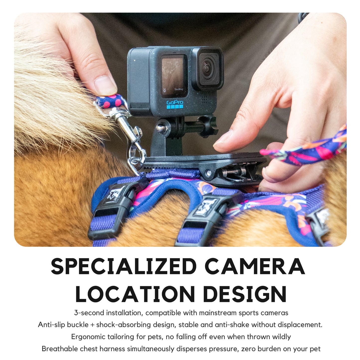 Kingspeed Custom Sea Summer Dog Vest Puppy Harness With Colorful Printing Dog Harness Hot Sell Pet Vest With Sport Camera