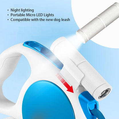 3 in 1 Pet Leash Set 5 Meters Leash Built-in flashlight with Bag Dispenser