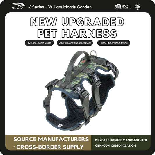 Factory Low Price Kingspeed Dog Vest Luxury Puppy  Harness With Printing No Pull Dog Harness（复制）