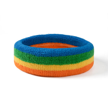 Multi Colors Headband Rainbow Sweatband Fearless Sweat