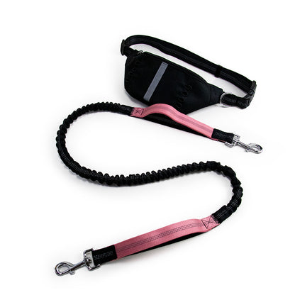 Pet Running Leash Retractable Rope with Pouch Bag