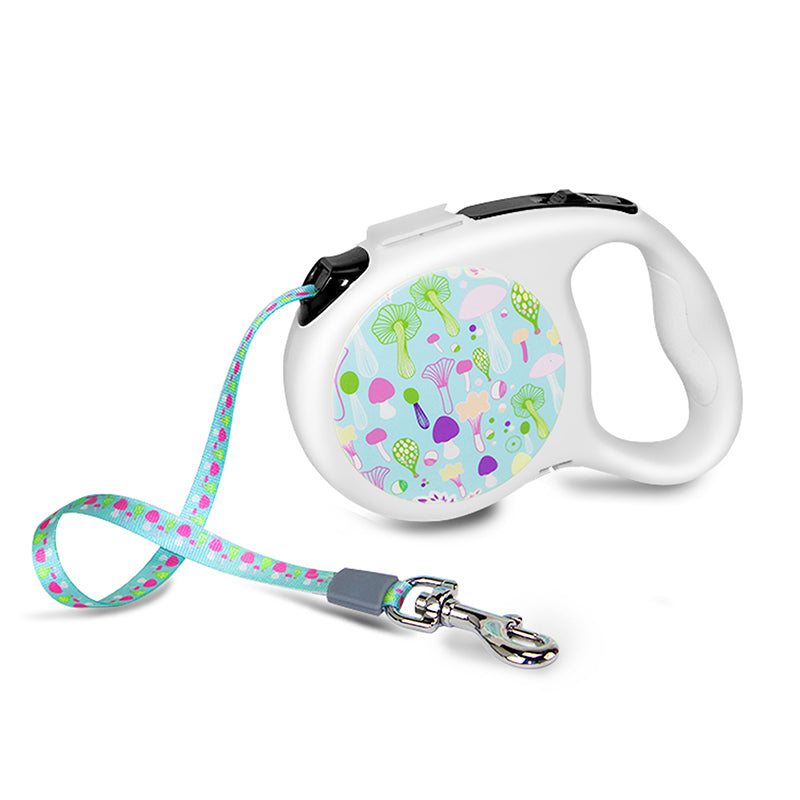 Top Seller Retractable Dog Leash Adjustable Dog Leads Retractable Pet Leash with Colorful Printe