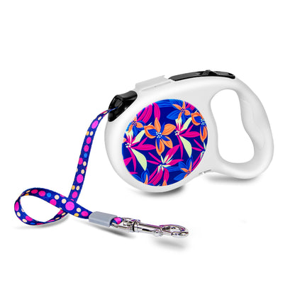 Top Seller Retractable Dog Leash Adjustable Dog Leads Retractable Pet Leash with Colorful Printe