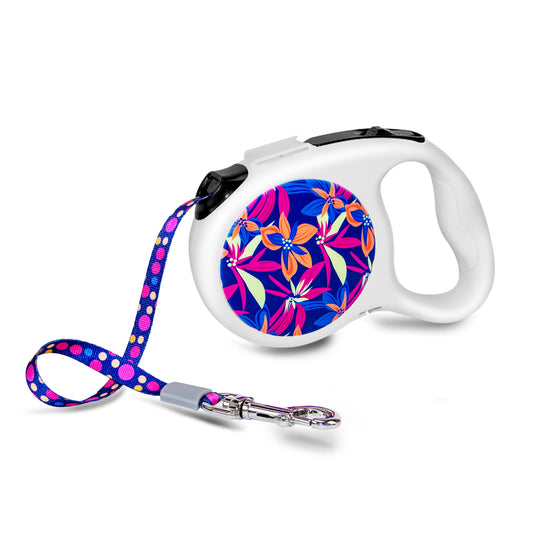 High Quality Factory Retractable Dog Leash Adjustable Dog Leads Retractable Pet Leash with Colorful Print