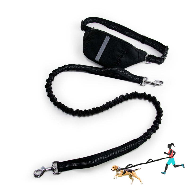 Pet Running Leash Retractable Rope with Pouch Bag